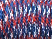 Red White and Blue Patterned Colour Paracord