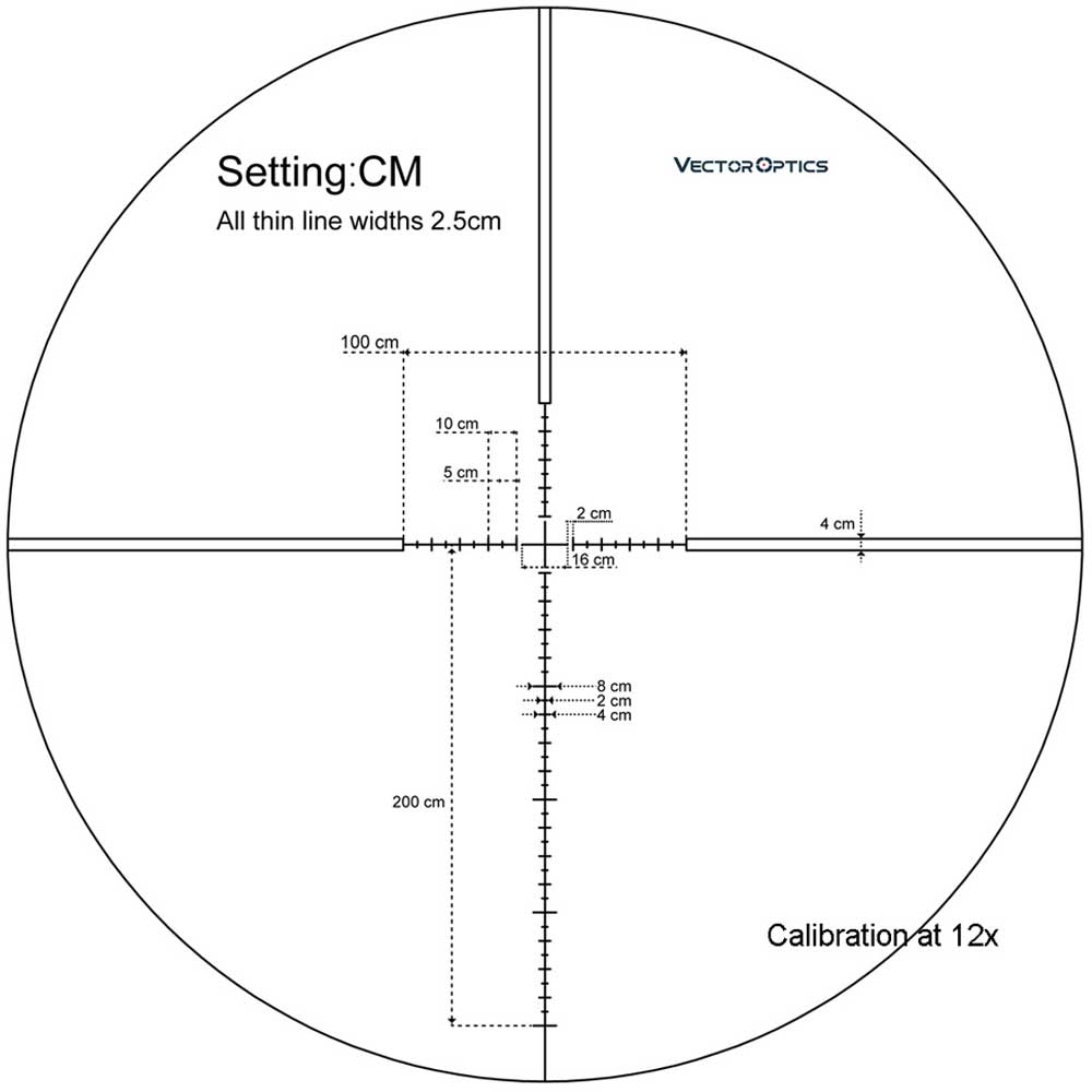 Etched MPR-4 Crosshair Scope Reticle