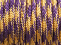 Yellow and Purple Patterned Colour Paracord