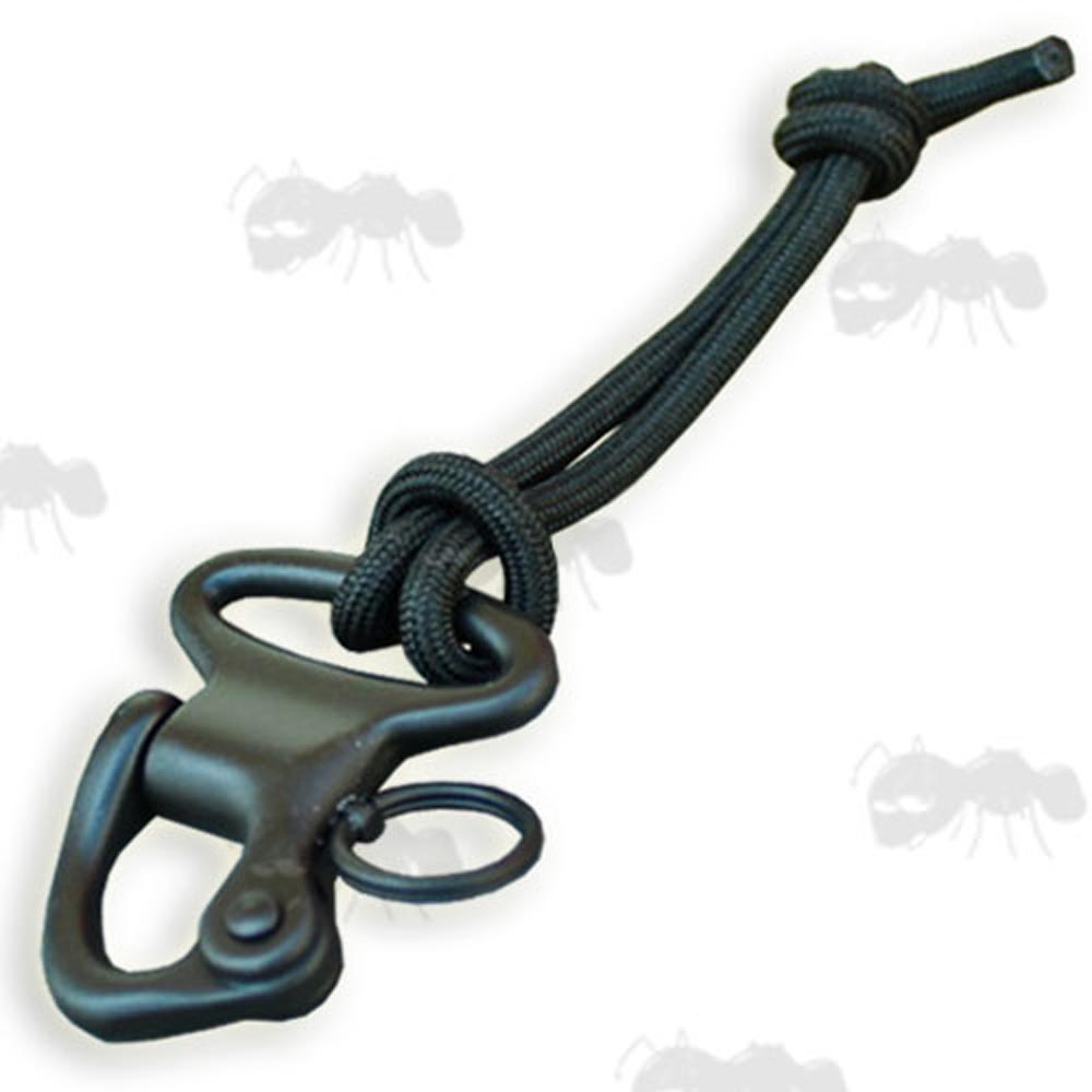1 inch Black Snap Shackle with Black Pull Cord