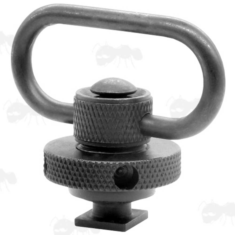 Handstop for Anschutz T-Slot Forend Accessory Rail with 10mm Port Push Button Sling Swivel Loop Fitted