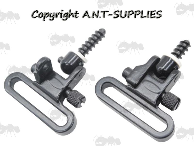 Set of Heavy-Duty Quick-Release Wooden Gun Stock Studs and Swivels for Slings