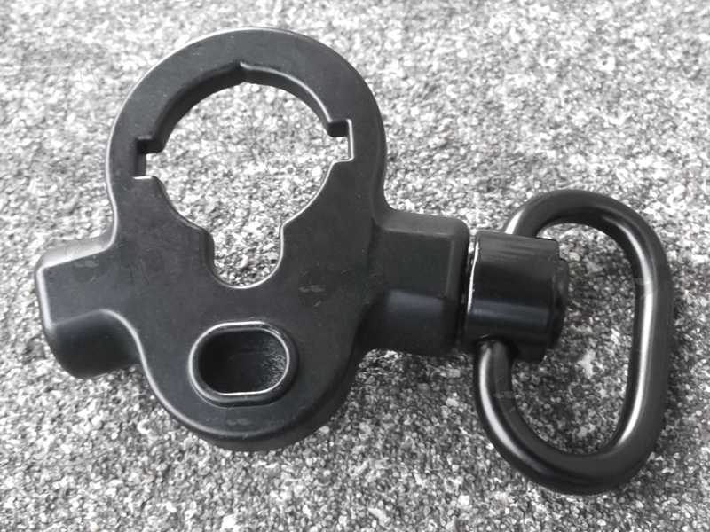 Airsoft AEG Dual Socket Receiver Sling Plate with QD Swivel