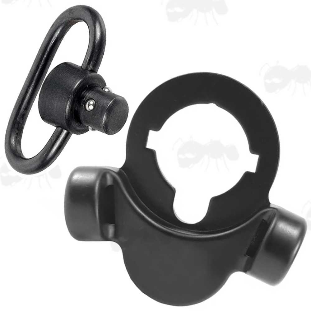 Airsoft AEG Dual Socket Receiver Sling Plate with QD Swivel
