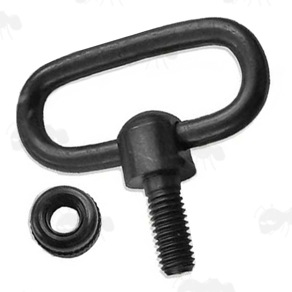 Non-Detachable 25mm Sling Swivel with Short Machine Screw Threads and Nut
