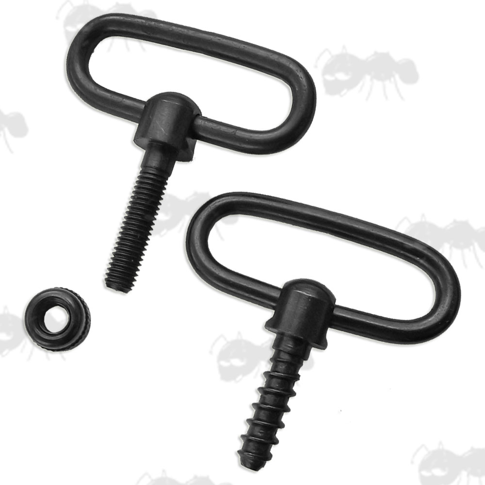 Non-Detachable 30mm Sling Swivels with Wood and Machine Screw Threads