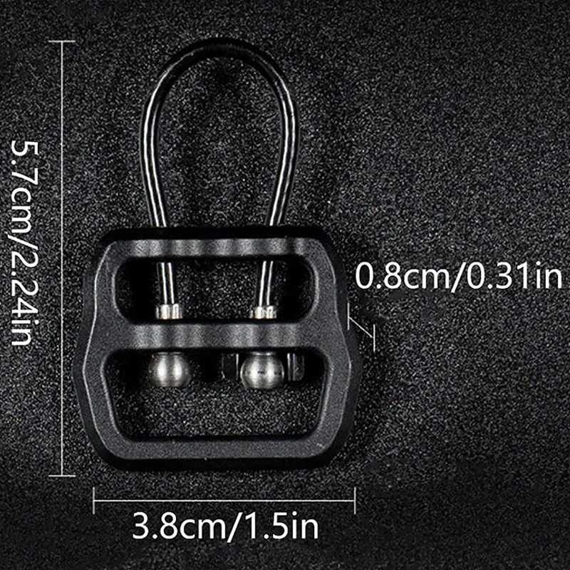 Dimensions of The Aluminium Fitting Sling Block with a Steel Cable with Black Plastic Coating