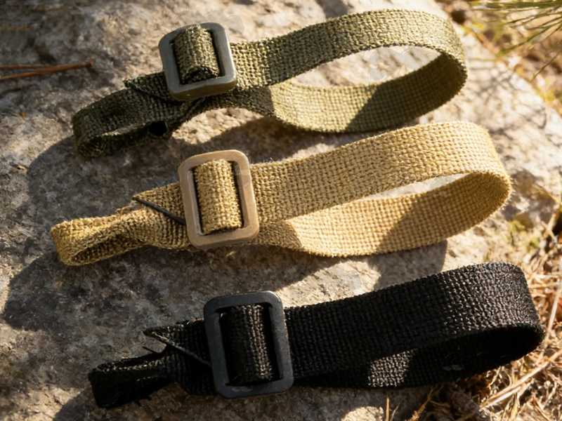 Black, Green and Tan Coloured Universal Gun Buttstock Sling Adapter Nylon Loop
