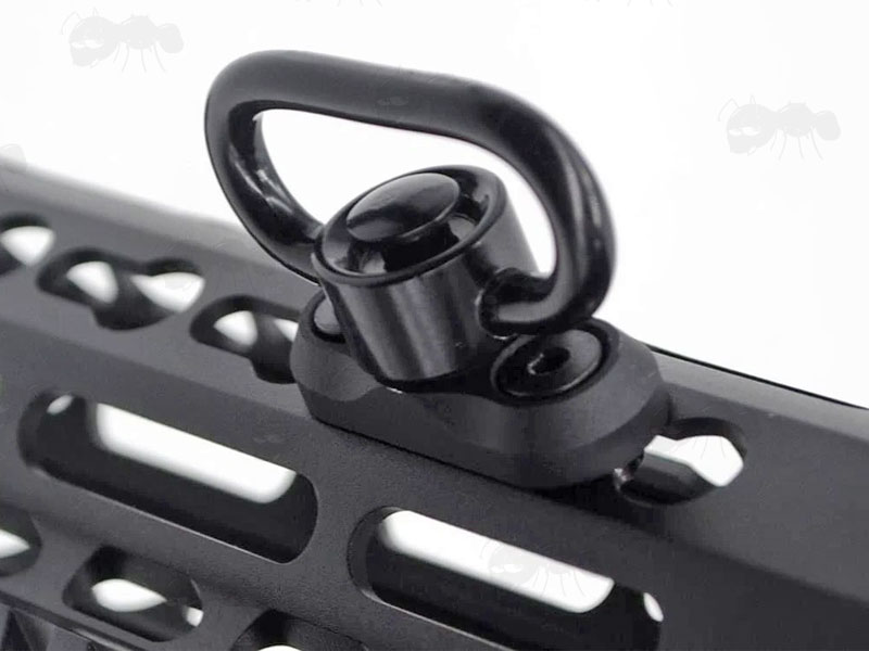 Small QD 10mm Socket Swivel with KeyMod Handguard Base Mount