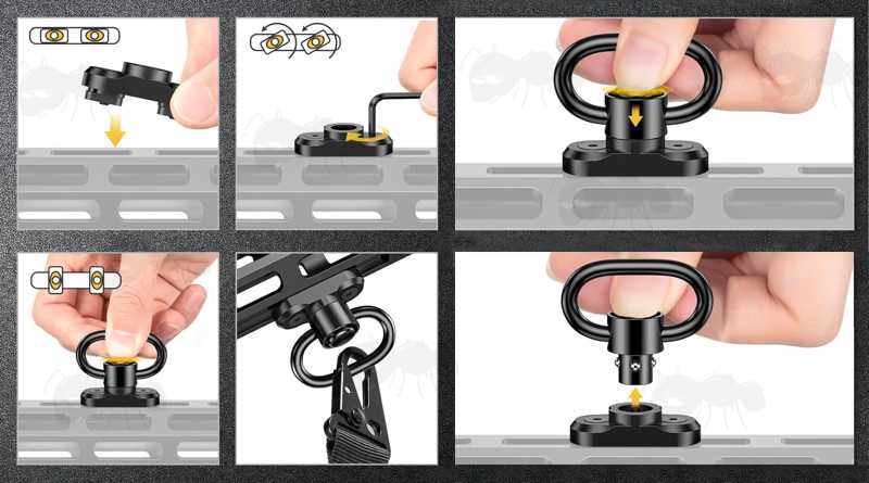 Installation and Use Guide for The QD 10mm Socket Swivel with M-Lok Handguard Base Mount