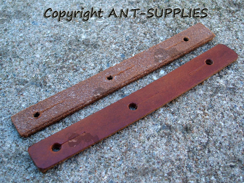 Pair of Brown Leather Tab Loops for AK Rifle Slings