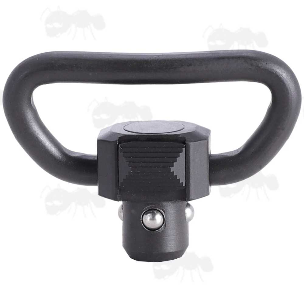 Black Push Fit 10mm Flush Fitting Socket Quick-Release Gun Sling Swivel with Side-Release Toggles