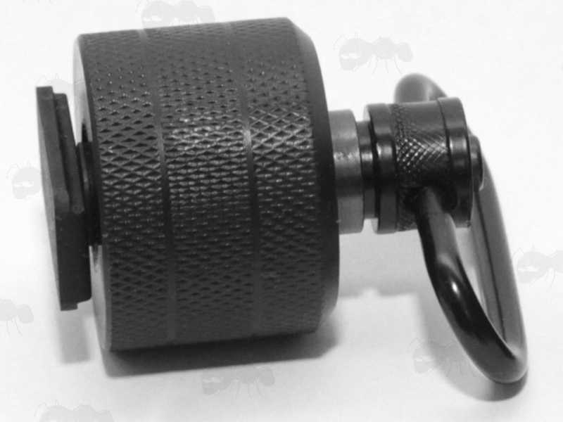 Textured Handstop for Anschutz Forend Accessory Rail with Push Button Sling Swivel Fitting