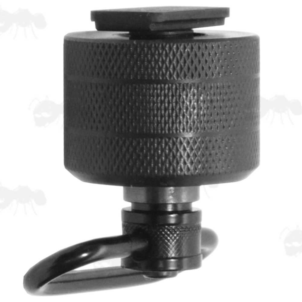 Textured Handstop for Anschutz Forend Accessory Rail with Push Button Sling Swivel Fitting