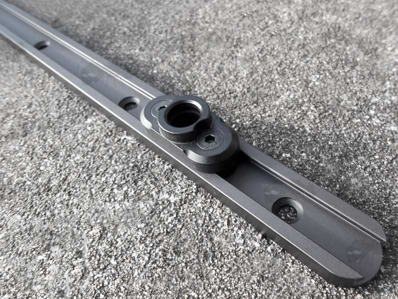 Push Button Sling Swivel Fitting 10mm Socket Port Base, Shown Fitted to An Air Arms MPR UIT / Anschutz Forend Accessory Rail