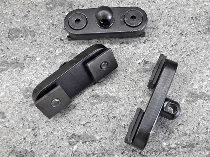 Three Sling Swivel QD Stud Adapters for Anschutz Rifle Forend Accessory Rails
