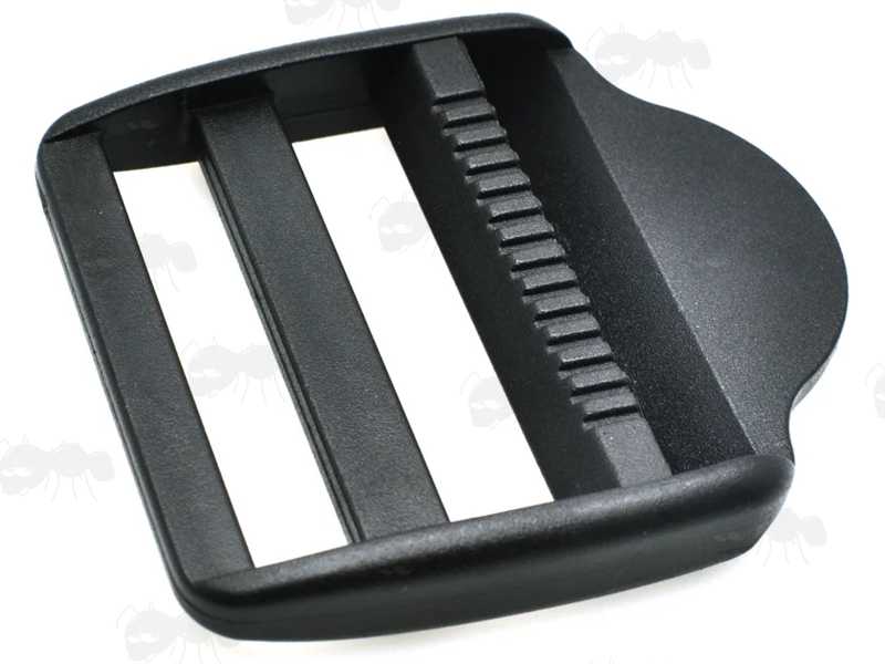 Black Plastic Ladder Lock Webbing Slider Adjuster Buckle