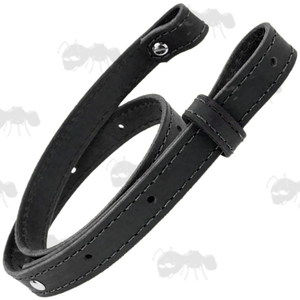 Thick Black Leather Gun Sling with Black Chicargo Studs