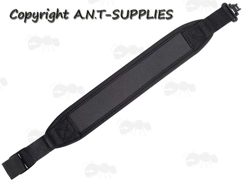 Black Canvas and Neoprene Gun Slings with Black Heavy-Duty AnTac One Piece QD Swivels