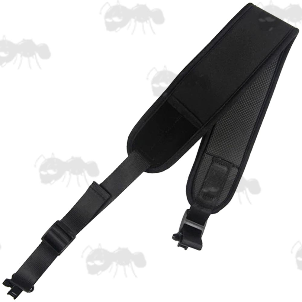 Black Canvas Hunters Sling with Rubberised Padding and Sewn-In Black QD Swivels