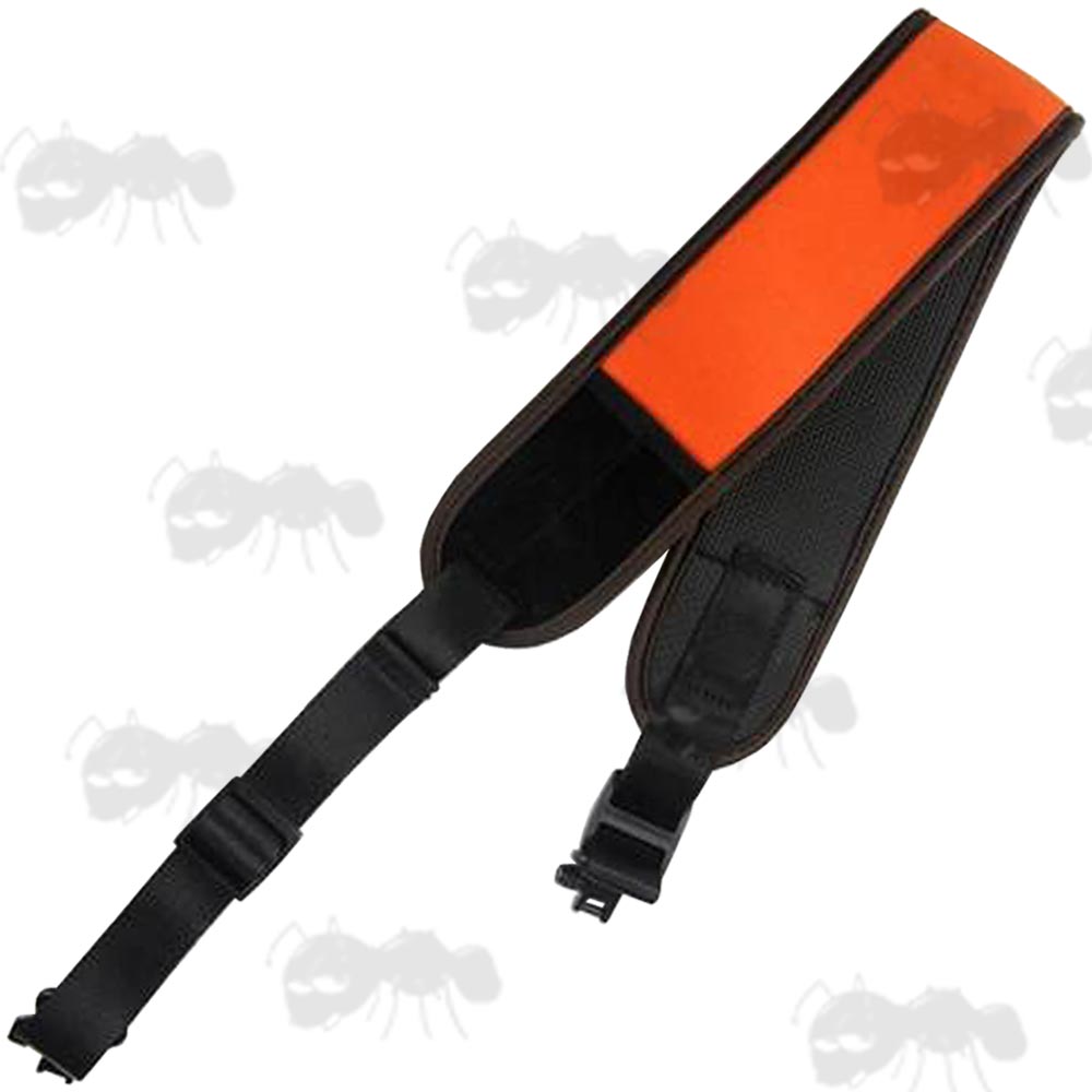 Hi-Visibility Orange Canvas Hunters Sling with Rubberised Padding and Sewn-In Black QD Swivels