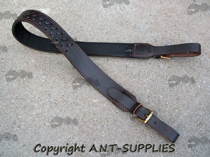 Bisley Deluxe Leather Gun Sling with Neoprene Lining