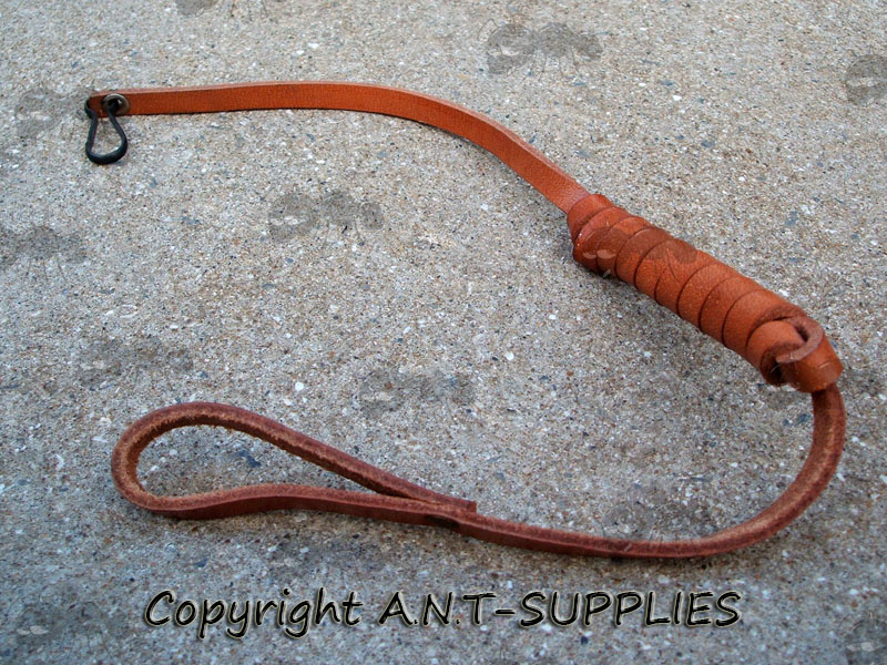 Coiled Leather Lanyard Strap for Tokarev 54 Type Pistols