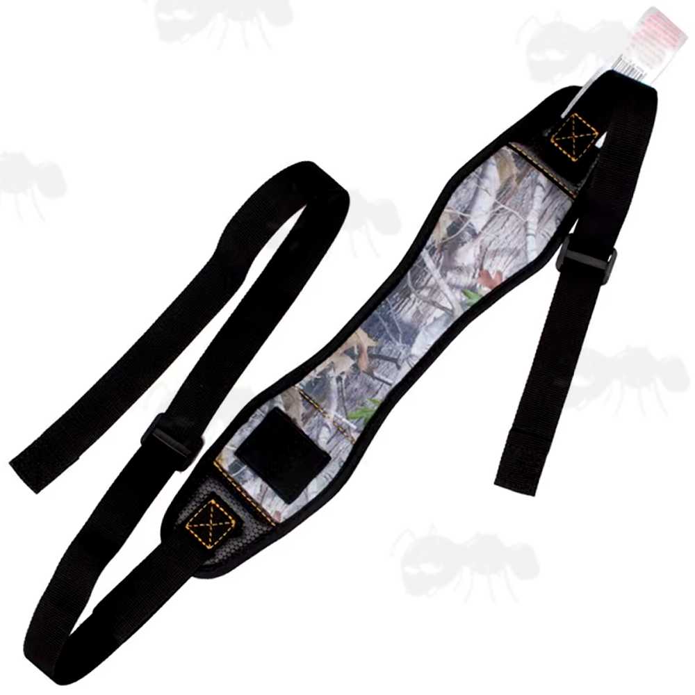 Black and Camouflage Pattern CO2 Air Rifle Sling with Two 12g CO2 Capsule Holder Loops