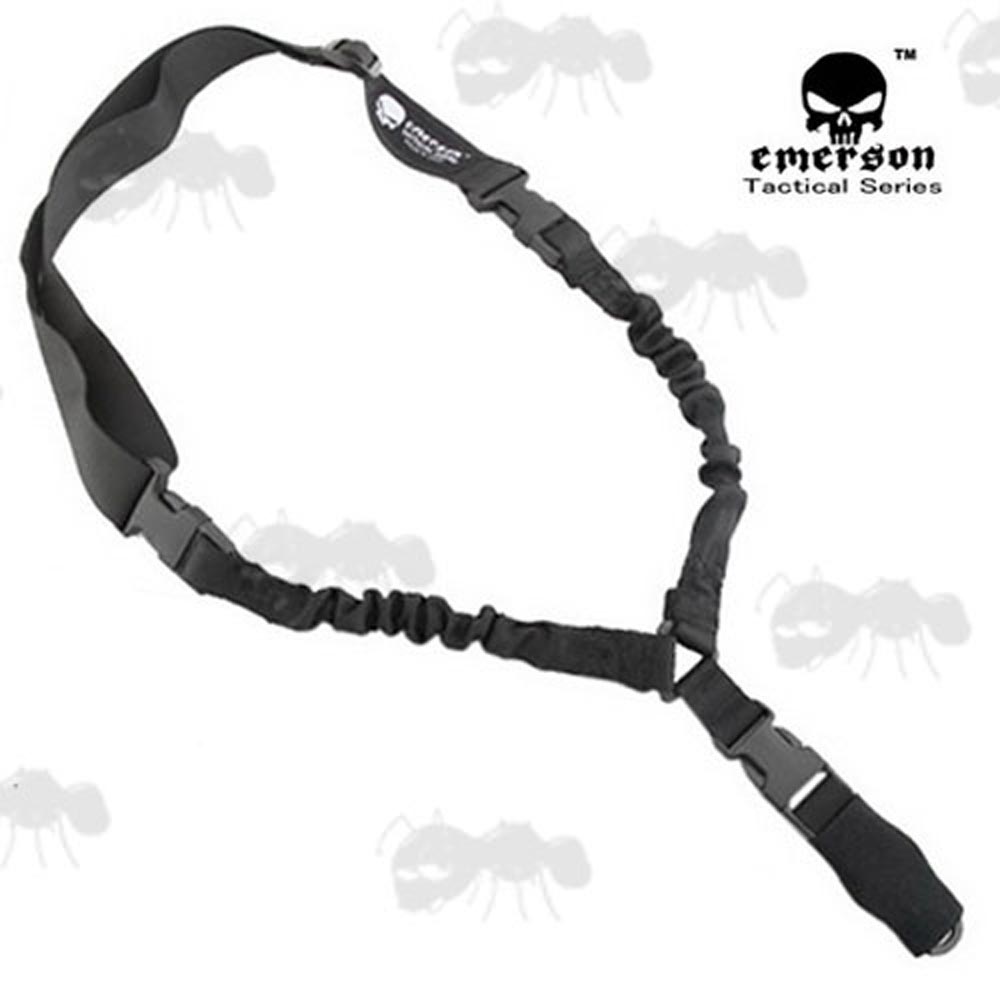 Black Emerson LQE Twin Bungee Cord Rifle Sling with MASH Clip