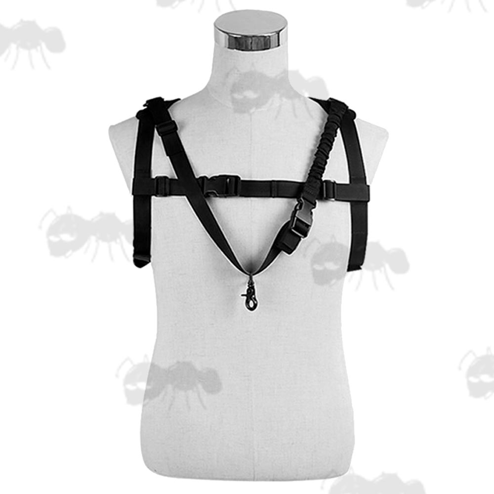 H-Shaped Black Rifle Sling Chest Harness