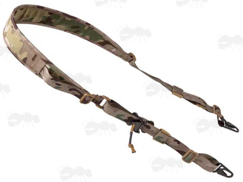Padded Shoulder Strap Multicamo Light Machine Gun Sling with HK Style Wide Mount Clips
