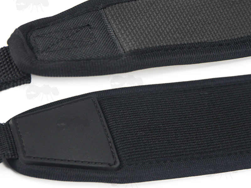 Close Up View of The Padded Section on The Black Canvas and Neoprene Gun Sling