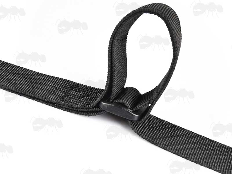 Long Black Paracord Weaved Rifle Sling with Fitted HK Swivels
