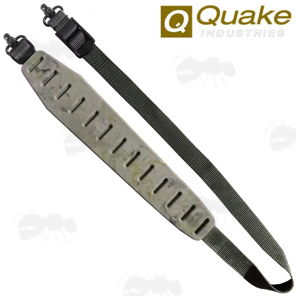 Quake The Claw 2.0 OD Green Camouflage Wide Fit Gun Sling with Flush Cup QD Socket Swivels