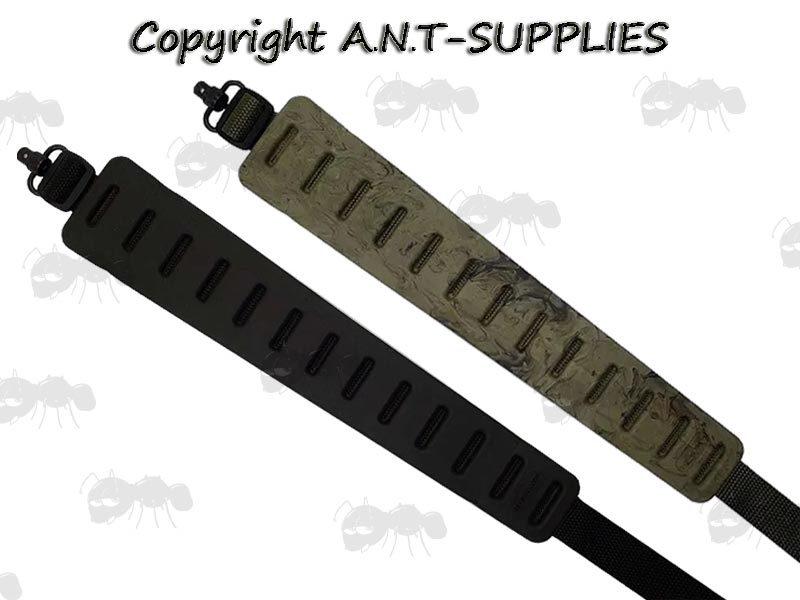 Quake The Claw OD Green Camouflage Wide Fit Gun Sling with Flush Cup QD Socket Swivels