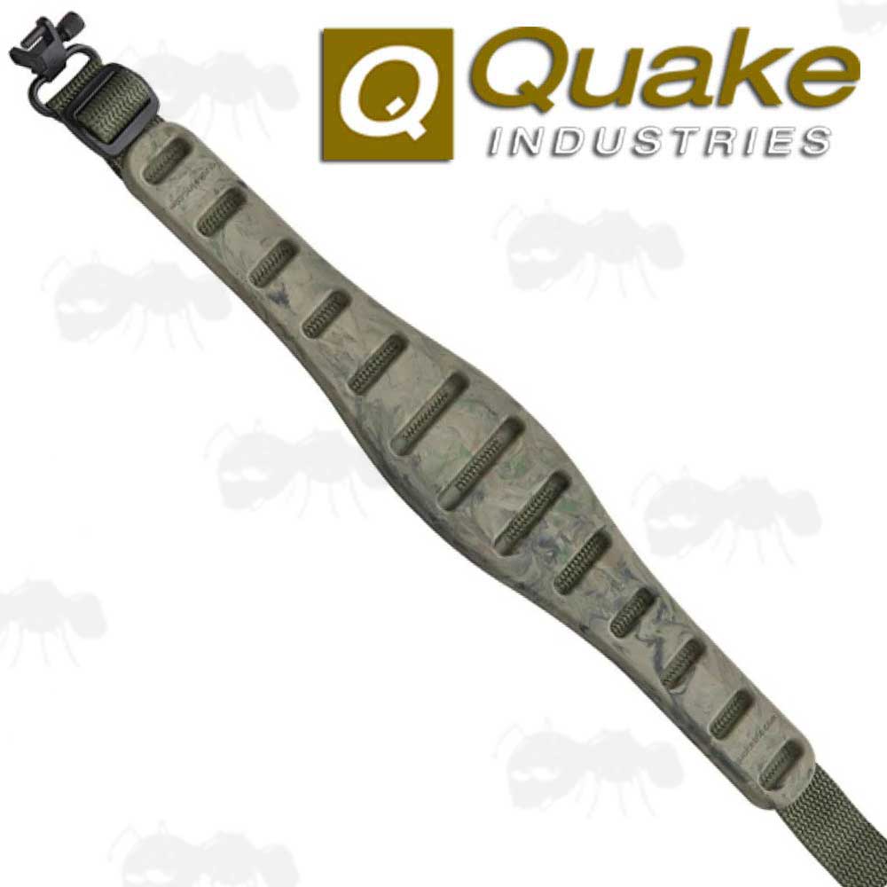 Quake OLive Drab Green Camouflage Contoured Claw Rifle / Shotgun Sling with QD Swivels