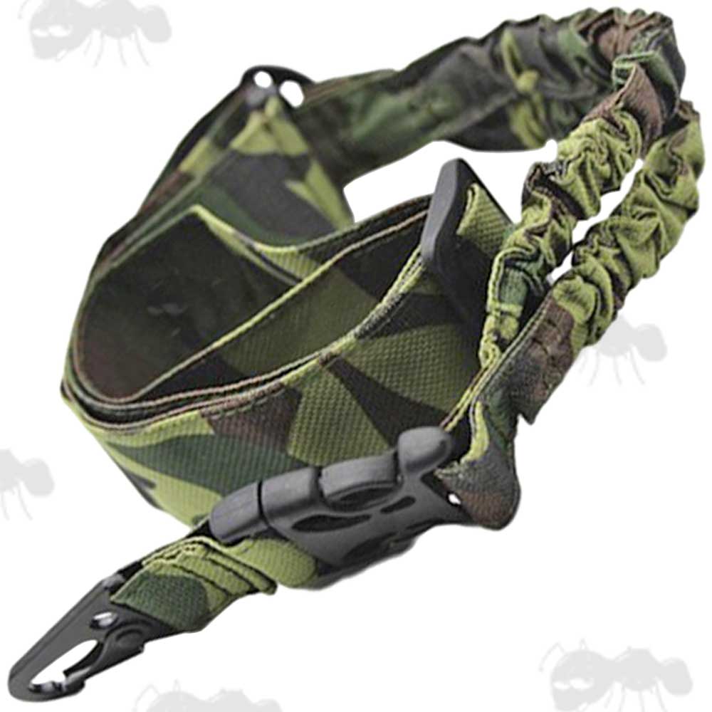 Single Point QR One Point Bungee Sling in Woodland Camo