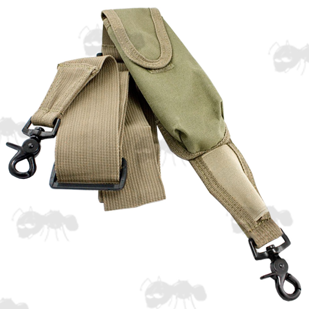 Tan Two Point Rifle Sling with Pouch