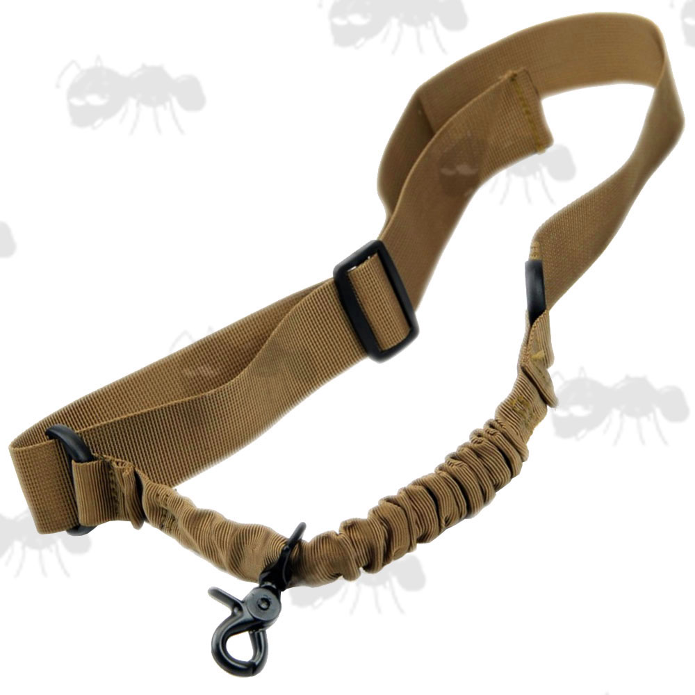 Tan One Point Bungee CBQ Rifle Sling