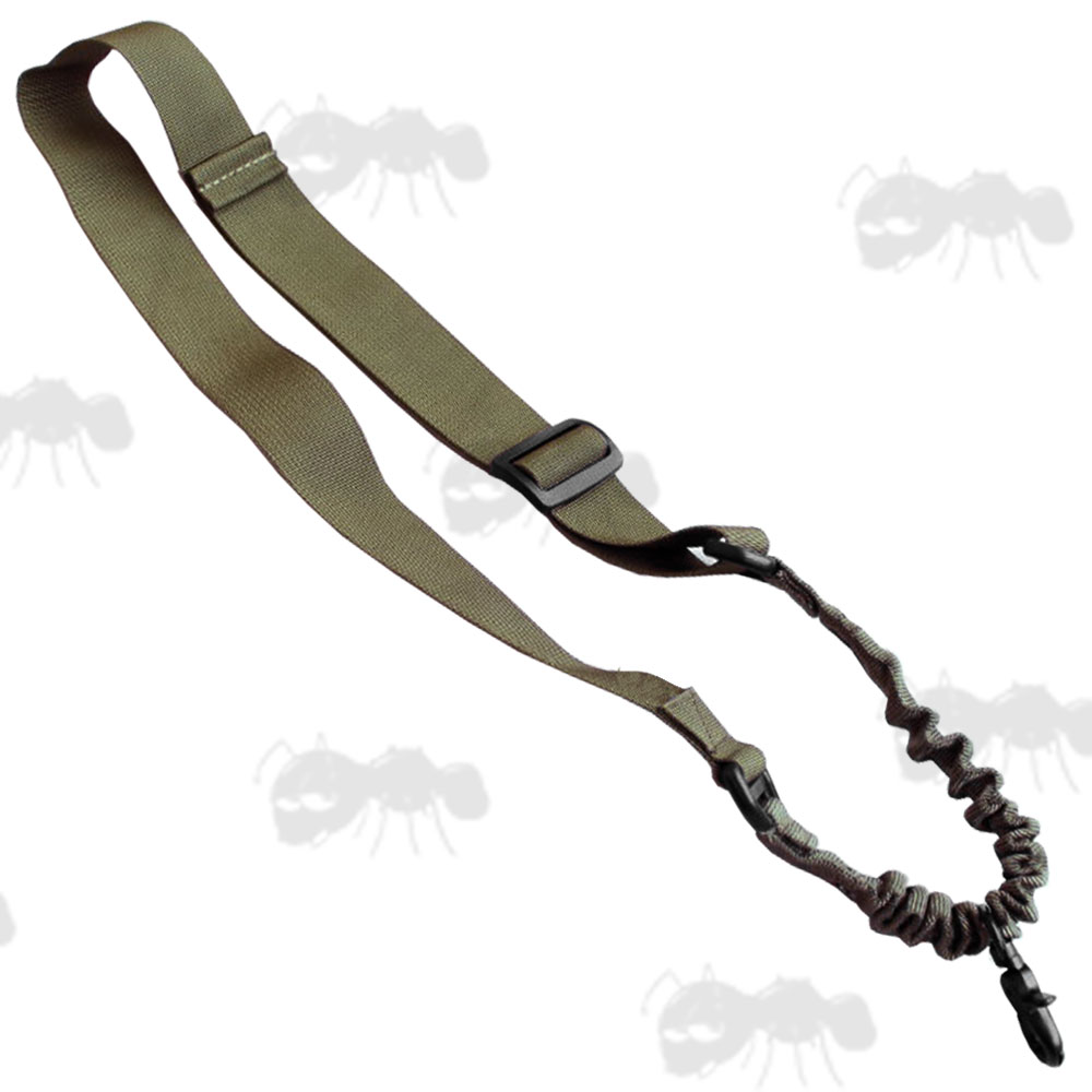 Green One Point Bungee CBQ Rifle Sling