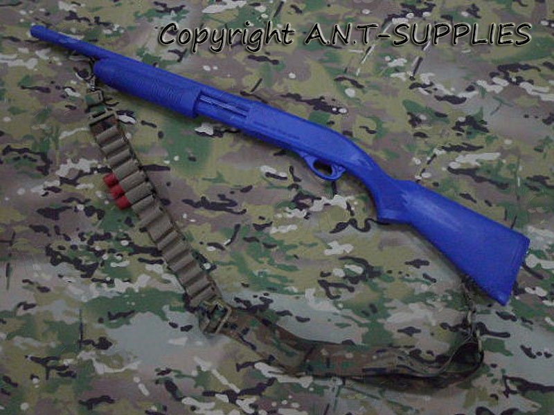 Multicamo Coloured Tactical Shotgun Sling on Blue Airsoft Shotgun