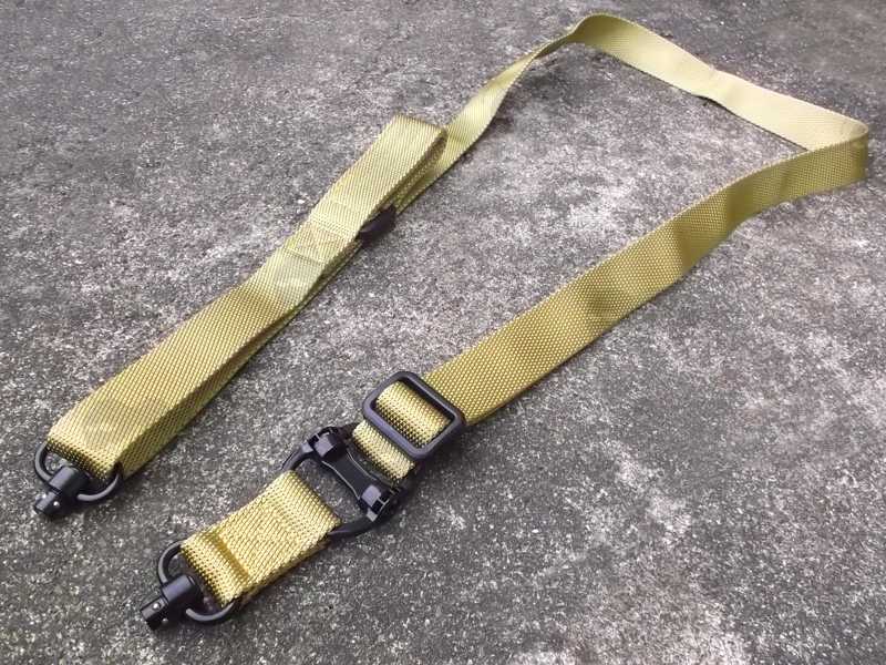 Coyote Tan Two Point Sling with 10mm QD Socket Swivels, In Black
