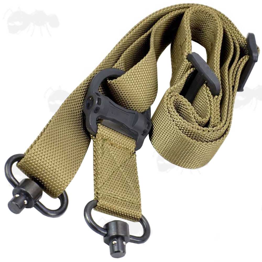 Tan Two Point Sling with 10mm QD Socket Swivels