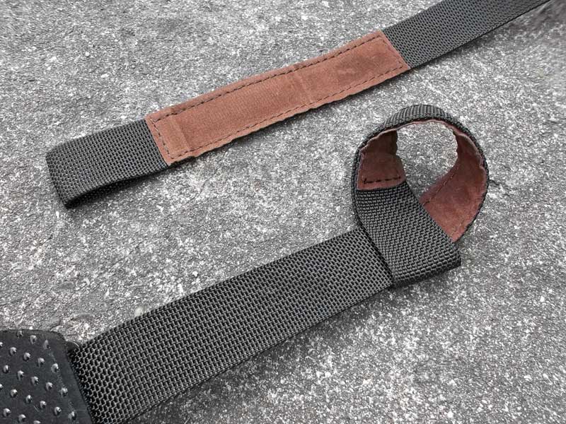 Close Up View of The End Strap Loops on The All Black Universal Gun Sling