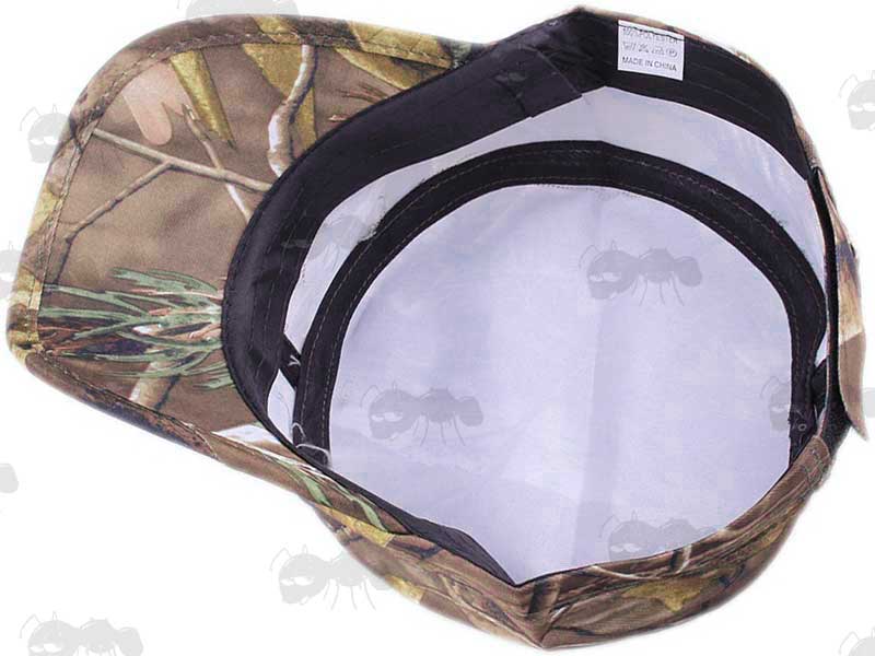 Inside View of The Tree Camouflage Flat Top US Army Style Patrol Cap