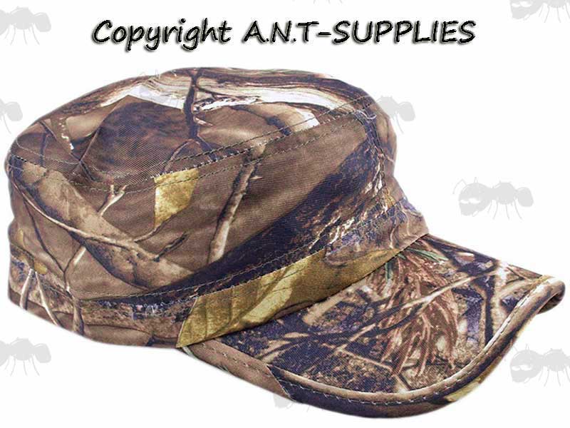 Tree Camouflage Flat Top US Army Style Patrol Cap