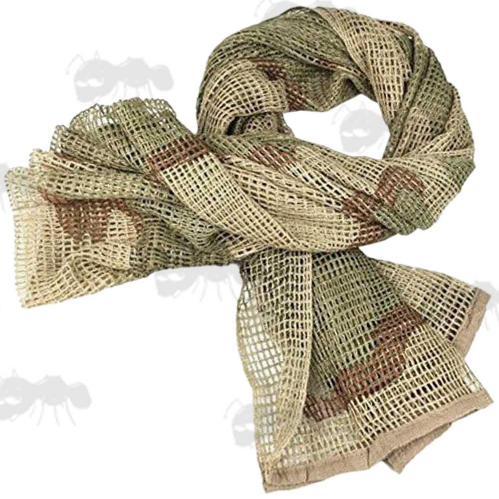 Sniper Concealment Netting Head Cover / Scarf in Desert DPM Camouflage Pattern