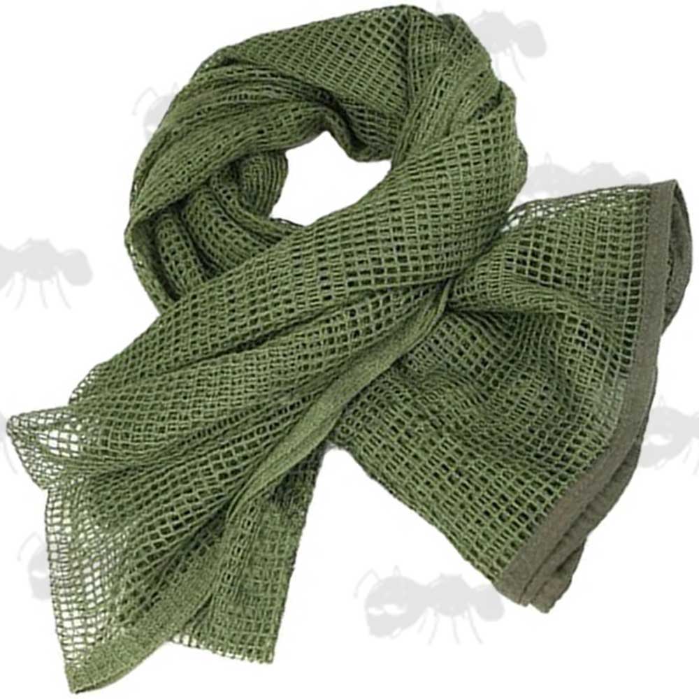Sniper Concealment Netting Head Cover / Scarf in Green