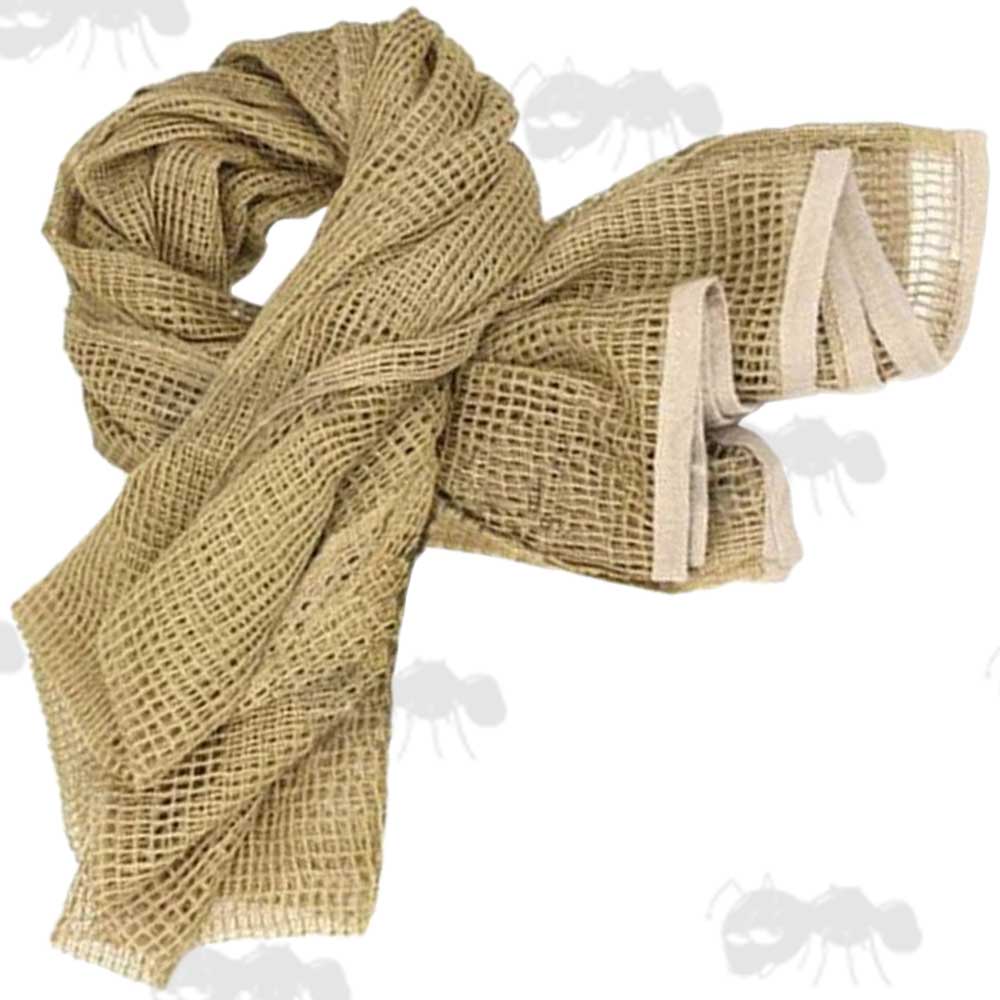 Sniper Concealment Netting Head Cover / Scarf in Tan