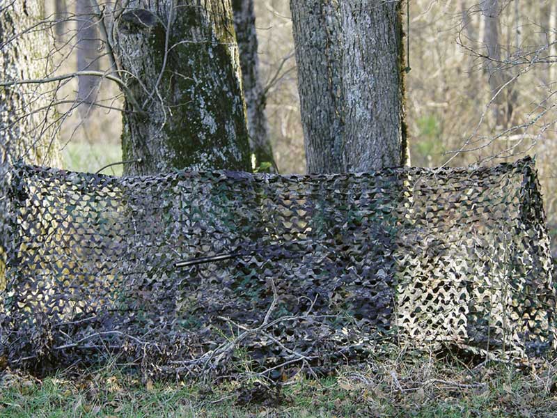 RealTree Hardwoods Green Camo Netting By Camo Systems In Use In The Field